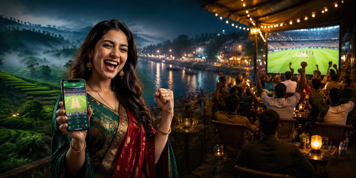 বরিশালের চা বাগানে ক্রিকেট বেটিং উপভোগ করছেন একজন উৎসাহী
